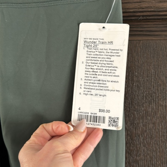 Lululemon Wunder Train HR 25” size 4 smoked spruce color - Picture 3 of 4